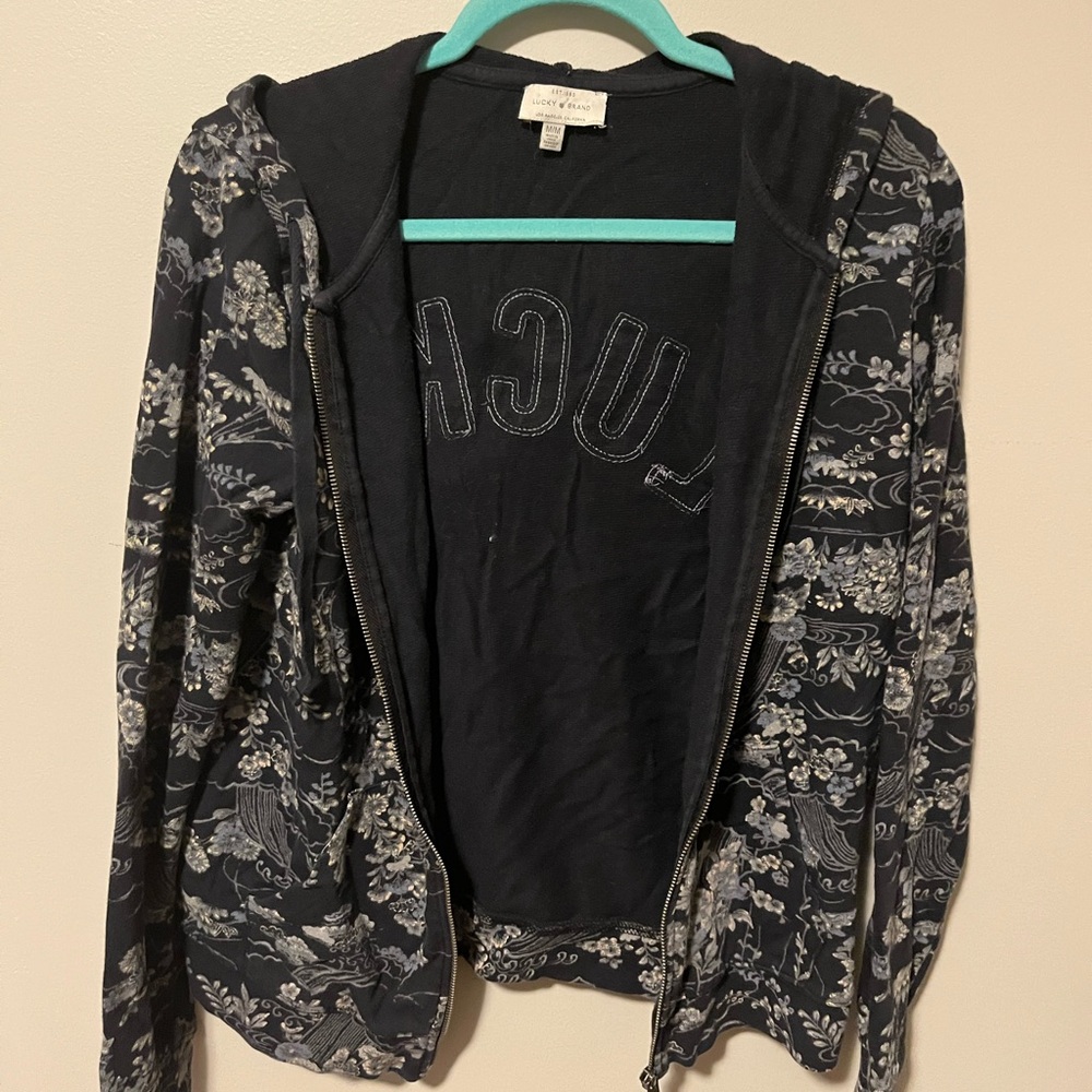 Lucky Brand Navy Floral Jacket